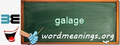 WordMeaning blackboard for galage